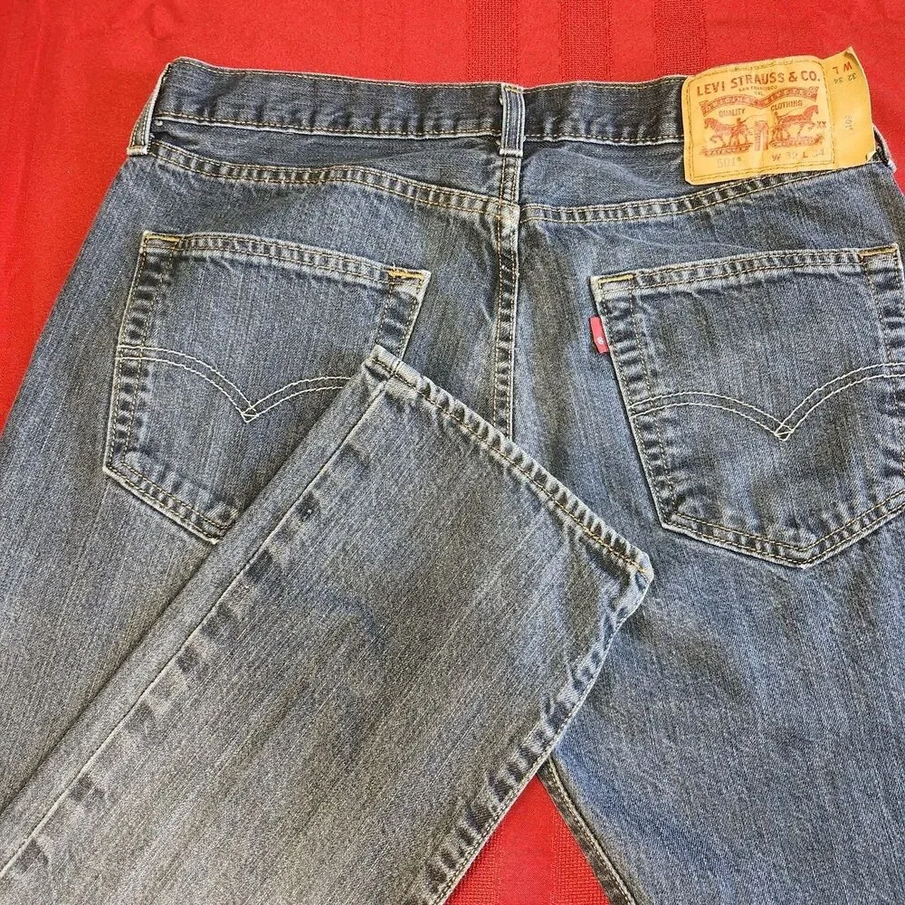 Vtg Levi's 501 Original Fit Jeans Mens 32x34 Medium Wash Denim WaterLess...